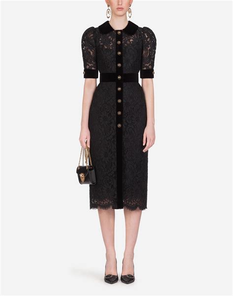 dolce gabbana black mini dress|dolce gabbana black lace dress.